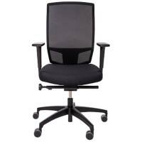 Chaise de bureau Dauphin AJ 5776_SLP Mécanisme synchrone Accoudoirs 2D Assise réglable en hauteur Tissu Noir 400 mm - 520 mm 125 kg