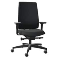 Chaise de bureau Dauphin ID 7045 NL1 Mécanisme synchrone Accoudoirs 4D Assise réglable en hauteur Tissu Noir 410 mm - 550 mm 125 kg