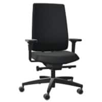 Chaise de bureau Dauphin Indeed NPR Mécanisme synchrone Accoudoirs 4D Assise réglable en hauteur Tissu Noir 410 mm - 550 mm 150 kg ID 7045 NL1