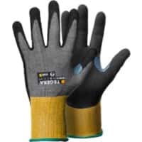 Gants de manutention TEGERA Infinity Carbone, Fil de fibre de verre, HPPE (Polyéthylène haute performance), Mousse de nitrile, Nylon, PU (Polyuréthane) à base d'eau, Technologie CRF Extra Extra Large (XXL) Gris, Jaune 6 paires