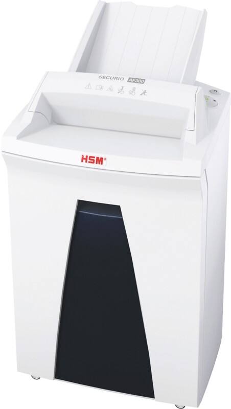HSM Automatische Zufuhr SECURIO Aktenvernichter 11 Blatt Partikelschnitt Sicherheitsstufe P-5, T-5, E-4, F-2 35 L AF300