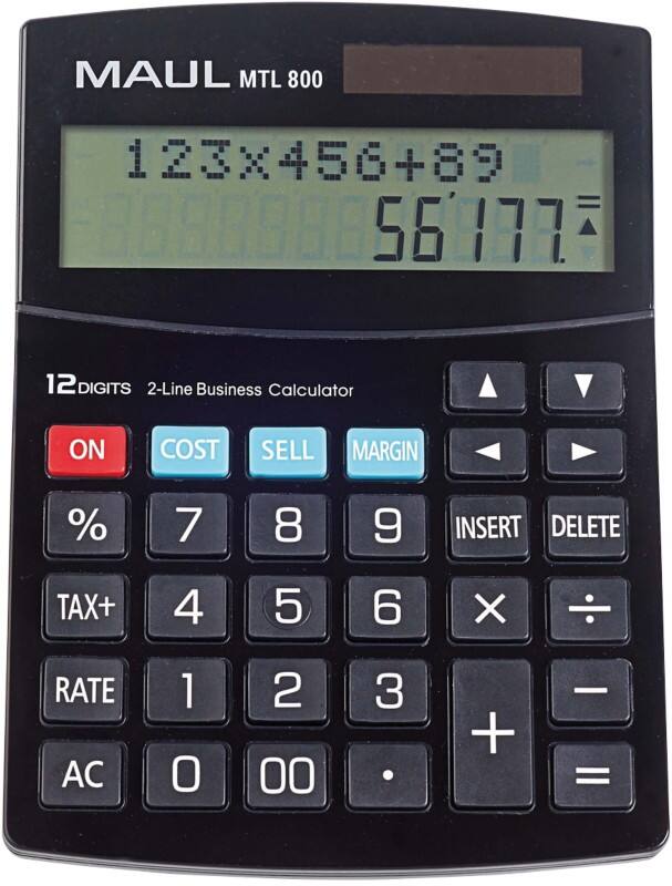 Calculatrice de bureau Maul Business Pro 24 chiffres Noir Pile;Solaire MTL 800