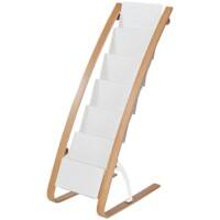 Présentoir sur pied Alba A4 Blanc, brun DDEXPO6W BC 1060 (L) x 562 (P) x 168 (H) mm DDEXPO6W BC