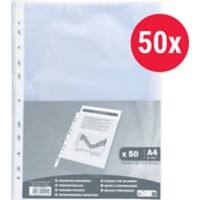 Exacompta Klarsichthüllen A4 Genarbt Transparent 0,04mm PP Up 5211E Packung mit 50 Stück