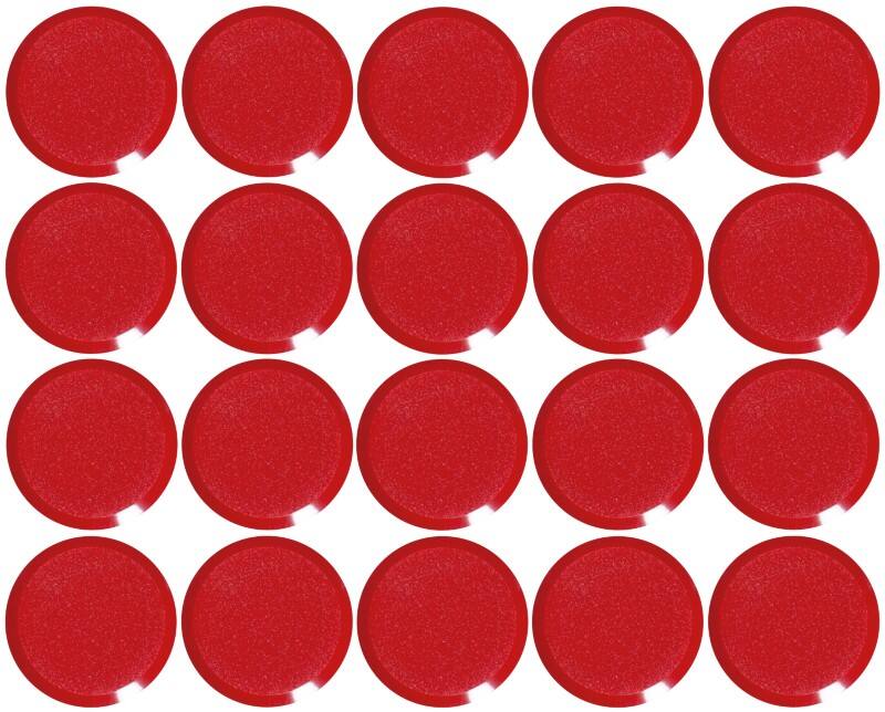 Maul MAULpro Rund Whiteboard-Magnete Rot 0.3 kg Tragfähigkeit 20 mm 20 Stück