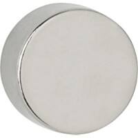 Aimants Maul Neodymium Rond Argenté clair 8 kg Capacité de charge 15 mm 4 Unités