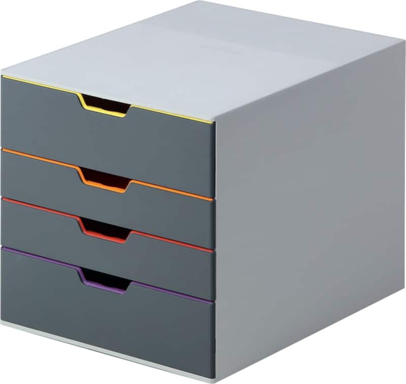Module à tiroirs DURABLE VARICOLOR Plastique Gris 4 Tiroirs 28 x 35,6 x 29,2 cm A4