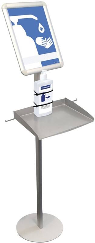 magnetoplan Desinfektionsstation 1102600 Manuell Bodenmontage Silber Metall