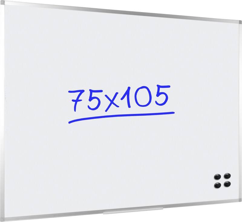 Tableau blanc Viking Montage mural Magnétique Émail Simple face 106,5 (L) x 75 (H) cm