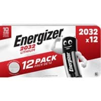 Piles boutons Energizer CR2032 Lithium-dioxyde de manganèse (Li-MnO2) 3 V 12 unités