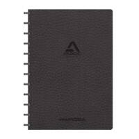 Adoc ADOC Business Notizbuch A4 Liniert Kunststoff Seitlich gebunden Kunstleder Softcover Schwarz Nicht perforiert 144 Seiten