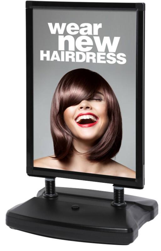 Stop-trottoir SHOWDOWN Windtalker City 70 x 100 cm Aluminium Noir WTR70x100BLK