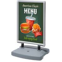 Stop-trottoir SHOWDOWN Windtalker City 50 x 70 cm Aluminium Argenté WTR50x70