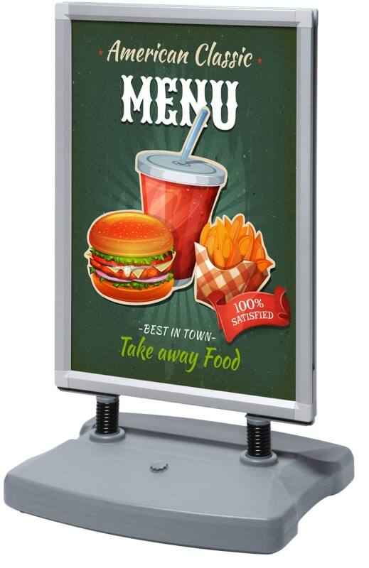 Stop-trottoir SHOWDOWN Windtalker City 70 x 100 cm Aluminium Argenté WTR70x100