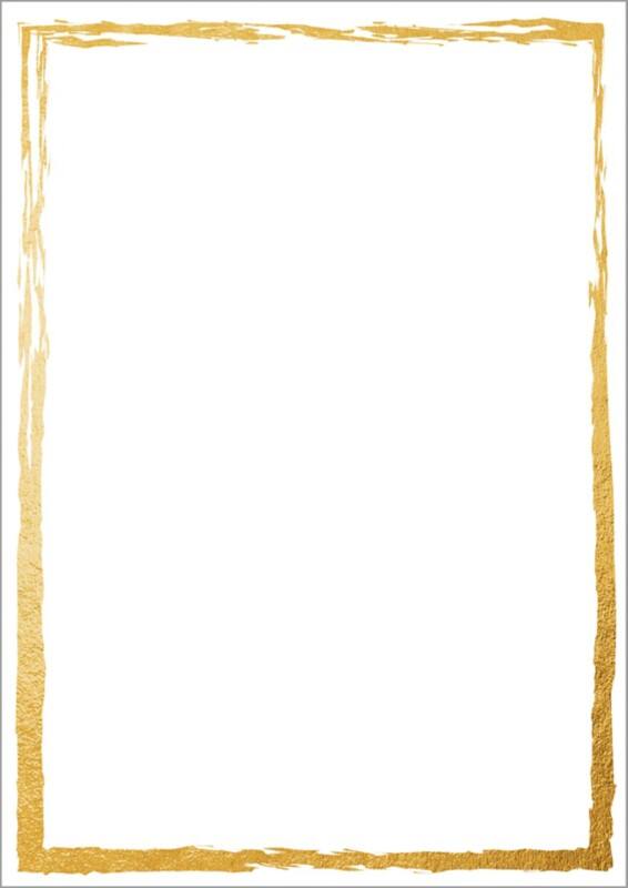 Papier à lettre Sigel Golden frame Blanc 50 unités