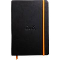 Rhodia Notizbuch 118742C A5 (14,8 x 21,0 cm) Liniert Genäht PU Hardcover Schwarz Nicht perforiert 96 Blatt