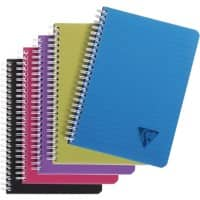 Clairefontaine Spiralblock 329546C DIN A5 (14,8 x 21,0 cm) Liniert Doppeldraht Polypropylen Soft Cover Farbig Sortiert Nicht perforiert 90 Blatt