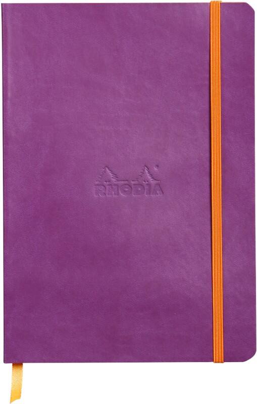 Cahier Clairefontaine 117410C A5 (14,8 x 21,0 cm) Ligné Collé Reliure collée PU Couverture souple Violet  80 feuilles