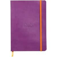 Cahier Clairefontaine 117410C A5 (14,8 x 21,0 cm) Ligné Collé Reliure collée PU Couverture souple Violet  80 feuilles