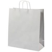 Papiertüte Gewundener Griff 400 x 160 x 450 mm 28,8 L Weiss 150 Stück