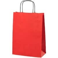 Sac en papier Poignée torsadée 240 x 110 x 330 mm 8,7 L Rouge 200 unités