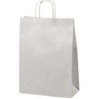 Papiertüte Gewundener Griff 240 x 110 x 330 mm 8,7 L Weiss 250 Stück