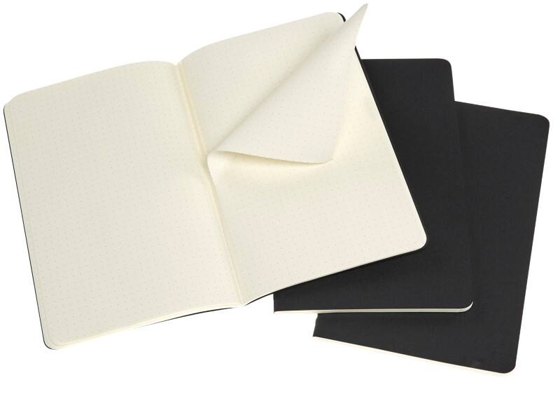 Cahier Moleskine Spécial Pointillé Carton Couverture souple Noir Sans perforation