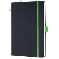 Sigel Conceptum Notizbuc Deutsch DIN A5 Punktkariert Seitlich gebunden Perforiert 97 Seiten Kunststoff Hardback Schwarz, Grün