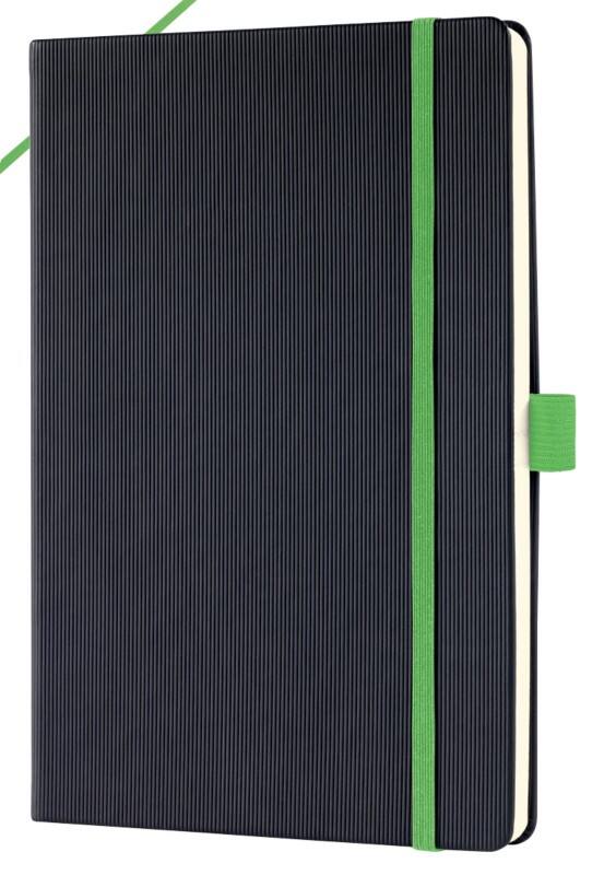 Cahier Sigel Conceptum A5 Ligné Reliure latérale Plastique Dos cartonné Noir, vert Perforé 97 Pages