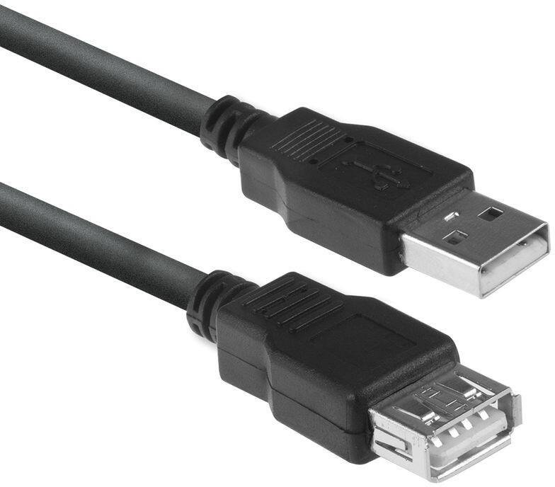 ACT Kabel USB-A-Stecker-zu-USB-A-Buchse AC3043 Schwarz 3000 mm