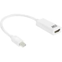 ACT Kabel Mini-DisplayPort-Stecker zu HDMI-Buchse AC7525 Weiss 150 mm