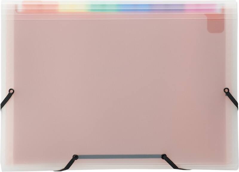 Kolma Einfach Fächermappe 12 Taschen DIN A4 PP A - Z Transparent, Mehrfarbig 11.017.20