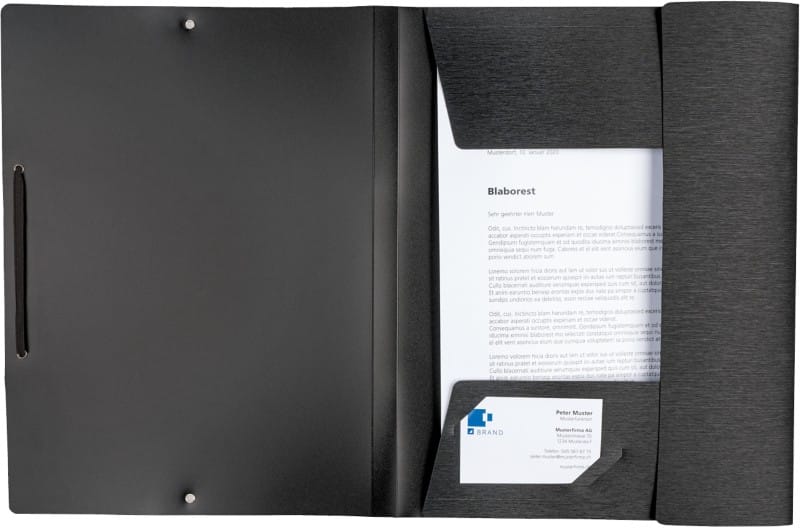 Chemise à élastique Kolma Linea Verde 11.077.06 PP Post-consommation Avec élastique 24,5 x 0,4 x 32 cm (l x p x h) Noir