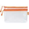 Kolma Reissverschlusstasche 08.197.12 A5 Zip EVA (PVC-frei) Transparent, Orange 5 Stück