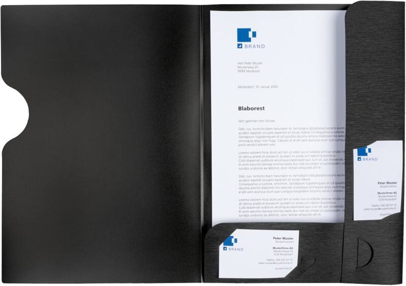 Chemise à rabats Kolma Linea Verde 10.006.06 PP Post-consommation 22 x 0,4 cm (l x h) Noir