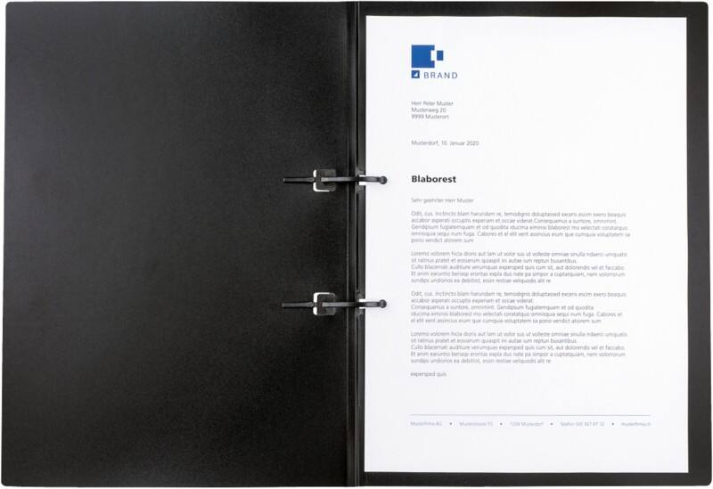 Kolma Schnellhefter 2 Ringe Durchmesser 10 PP PCW A4 Schwarz