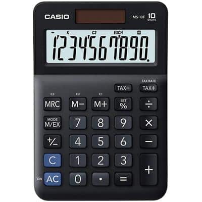 Calculatrice CASIO MS-10F 10 chiffres Noir