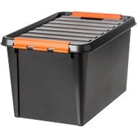 SmartStore Aufbewahrungsbox Pro 45 50 L Schwarz, Orange PP (Polypropylene) 340 x 590 x 390 mm 4 Stück
