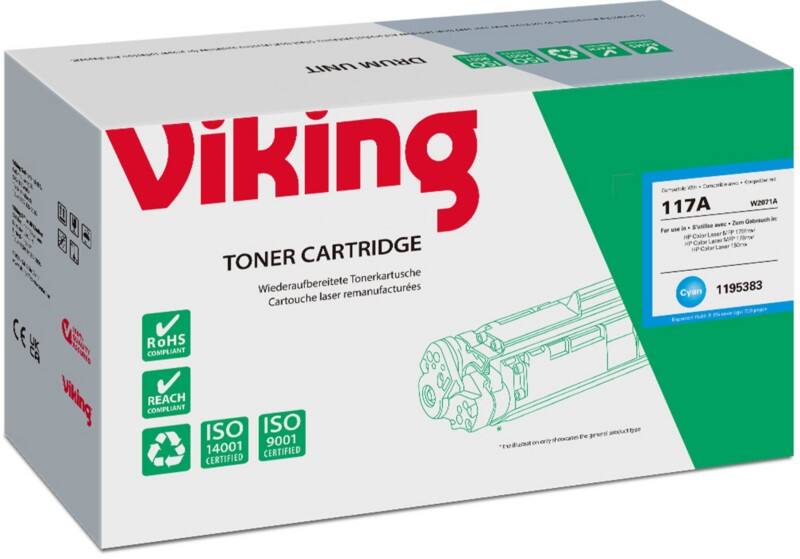 Toner Viking 117A Compatible HP W2071A Cyan