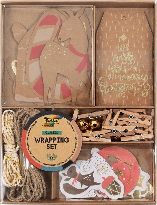 Folia Verpackungs-Set Weihnachten Classic 44-teilig