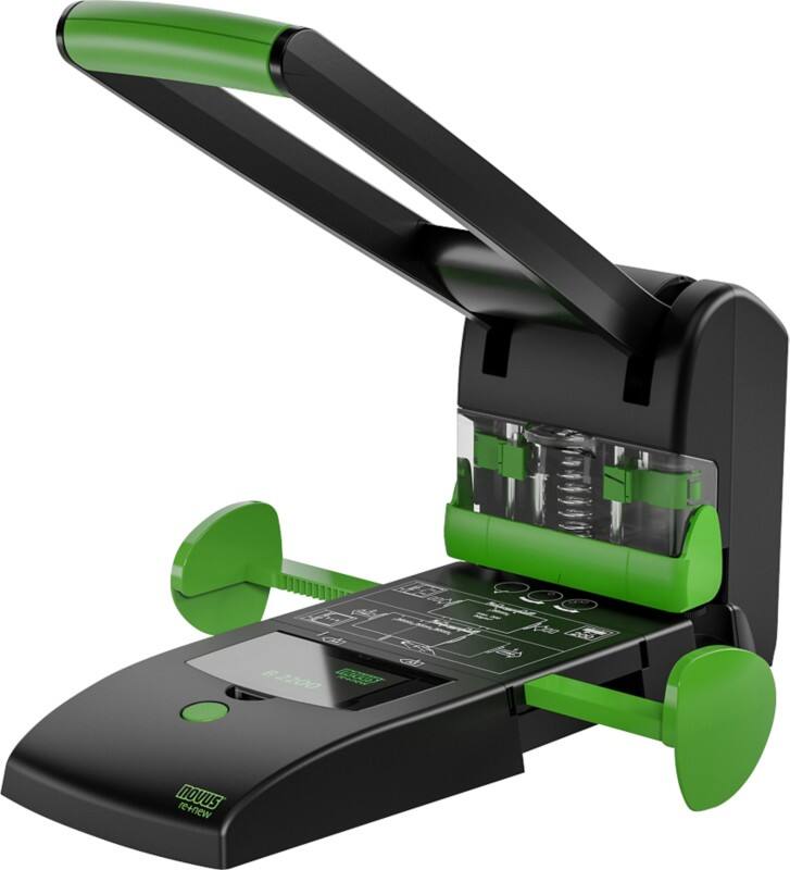 Perforatrice Novus RE+NEW 4 Perforations Métal, plastique 200 Feuilles 025-0651 Noir, vert