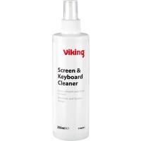 Viking Bildschirm- und Tastaturreiniger Weiß 250 ml