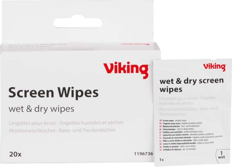 Lingettes de nettoyage pour écrans Viking 20 Unités