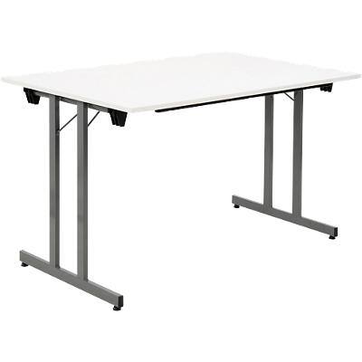 Table pliante Sodematub Rectangulaire Blanc, Gris Bois Argenté TPMU128 1'200 x 800 x 740 mm