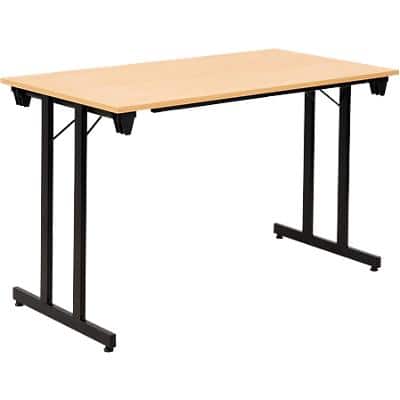 Table pliante Sodematub Rectangulaire Noir Bois Noir TPMU126 1'200 x 600 x 740 mm