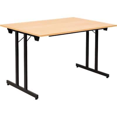 Table pliante Sodematub Rectangulaire Noir Bois Noir TPMU128 1'200 x 800 x 740 mm