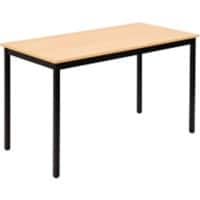 Table Sodematub Rectangulaire Noir Fer Noir 1400 x 700 x 740 mm