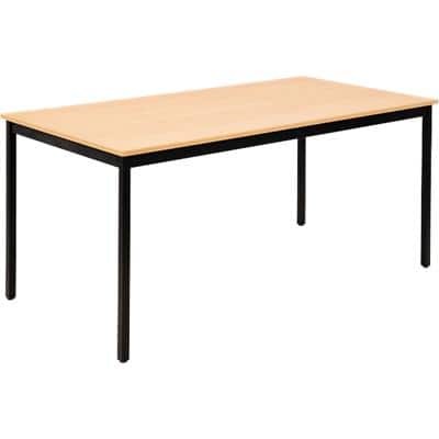 Table Sodematub Rectangulaire Noir Fer Noir 1600 x 800 x 740 mm
