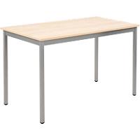 Table Sodematub Rectangulaire Hêtre Fer Argenté 1200 x 600 x 740 mm