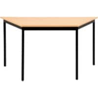 Table trapézoïdale Sodematub Noir 700 mm x 740 mm